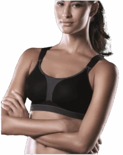 Anita Active Soutien-gorge De Sport Dynamix Star (Noir Et Gris)