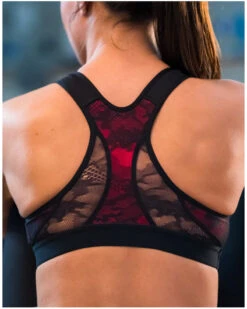 Brassière De Sport Zsport Divine 2.0 (Noir Framboise) -Hom Soldes Magasin brassiere de sport zsport divine 20 noir framboise 3