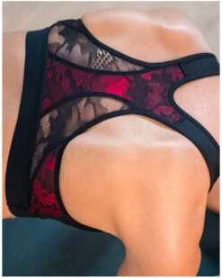 Brassière De Sport Zsport Divine 2.0 (Noir Framboise) -Hom Soldes Magasin brassiere de sport zsport divine 20 noir framboise 4