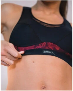Brassière De Sport Zsport Divine 2.0 (Noir Framboise) -Hom Soldes Magasin brassiere de sport zsport divine 20 noir framboise 6