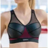Brassière De Sport Zsport Vitality (Noir Framboise) -Hom Soldes Magasin brassiere de sport zsport vitality noir framboise
