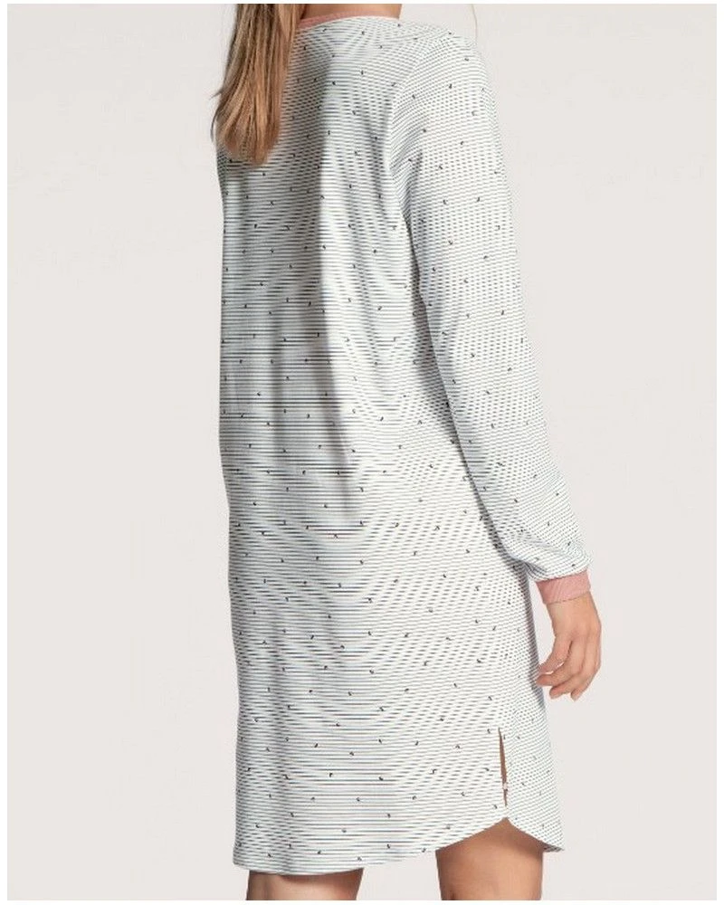 Chemise De Nuit Manches Longues Calida Sweet Dreams 100% Coton Interlock(Rose Bud) 4 Chemise De Nuit Manches Longues Calida Sweet Dreams 100% Coton Interlock(Rose Bud) – Image 2