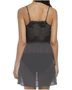 Chemise De Nuit Wacoal Lace Perfection (Charcoal) -Hom Soldes Magasin chemise de nuit wacoal lace perfection charcoal 2