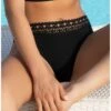 Culotte De Bain Taille Haute Lise Charmel Ajourage Couture (Noir) -Hom Soldes Magasin culotte de bain taille haute lise charmel ajourage couture noir