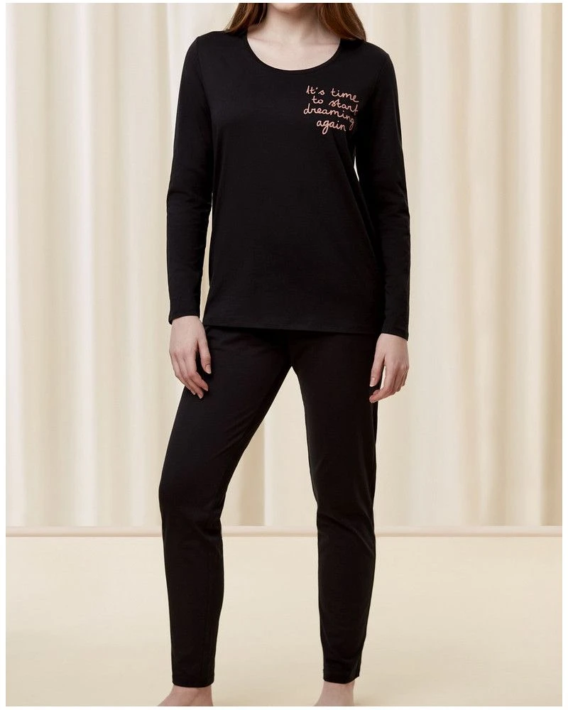 Ensemble De Pyjama 100% Coton Bio Nuit Triumph (Noir) 3 Ensemble De Pyjama 100% Coton Bio Nuit Triumph (Noir)