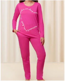 Ensemble De Pyjama 100% Coton Bio Nuit Triumph (Passionate Pink)
