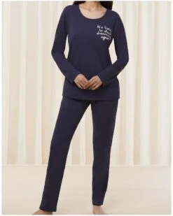 Ensemble De Pyjama 100% Coton Bio Nuit Triumph (Skyline)