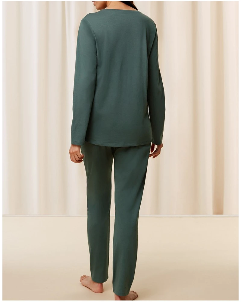 Ensemble De Pyjama 100% Coton Bio Nuit Triumph (Smoky Green) 6 Ensemble De Pyjama 100% Coton Bio Nuit Triumph (Smoky Green) – Image 4