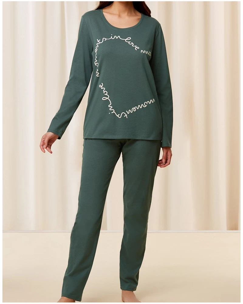 Ensemble De Pyjama 100% Coton Bio Nuit Triumph (Smoky Green) 3 Ensemble De Pyjama 100% Coton Bio Nuit Triumph (Smoky Green)