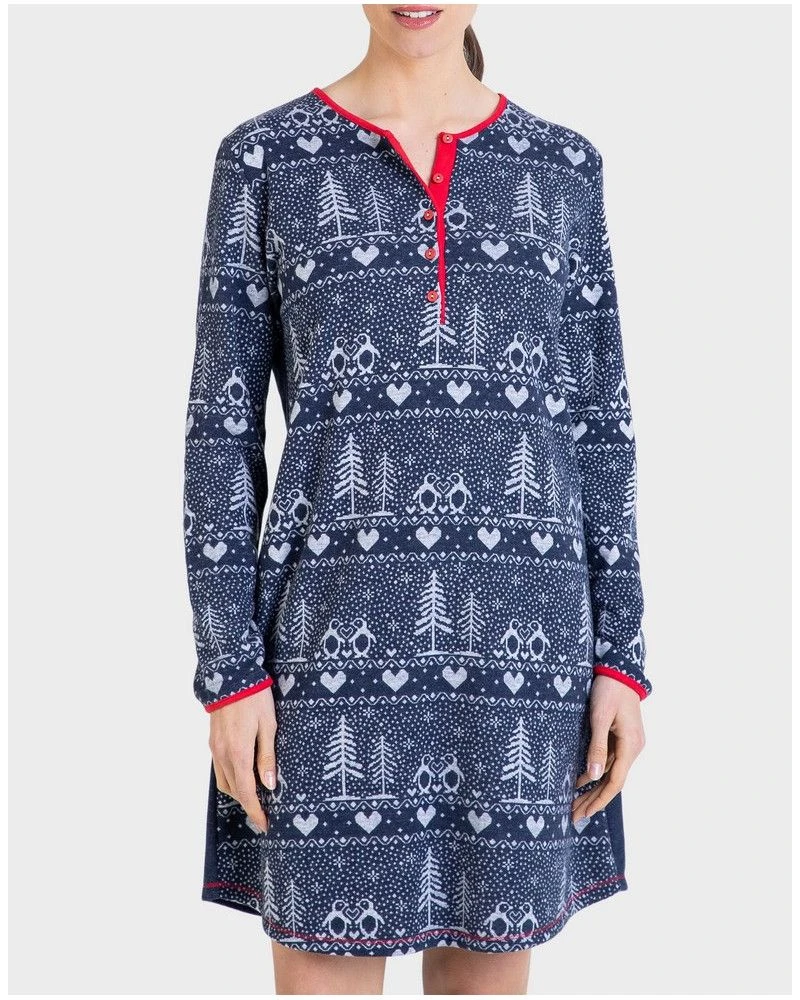 Liquette Boutonnée Manches Longues Massana Imprimé Hivernal 4 Liquette Boutonnée Manches Longues Massana Imprimé Hivernal – Image 2