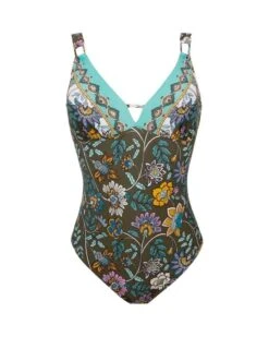 Maillot De Bain Une Pièce Nageur Maintien Ouvert Lise Charmel Fleur Persane (Bronze Persanne)