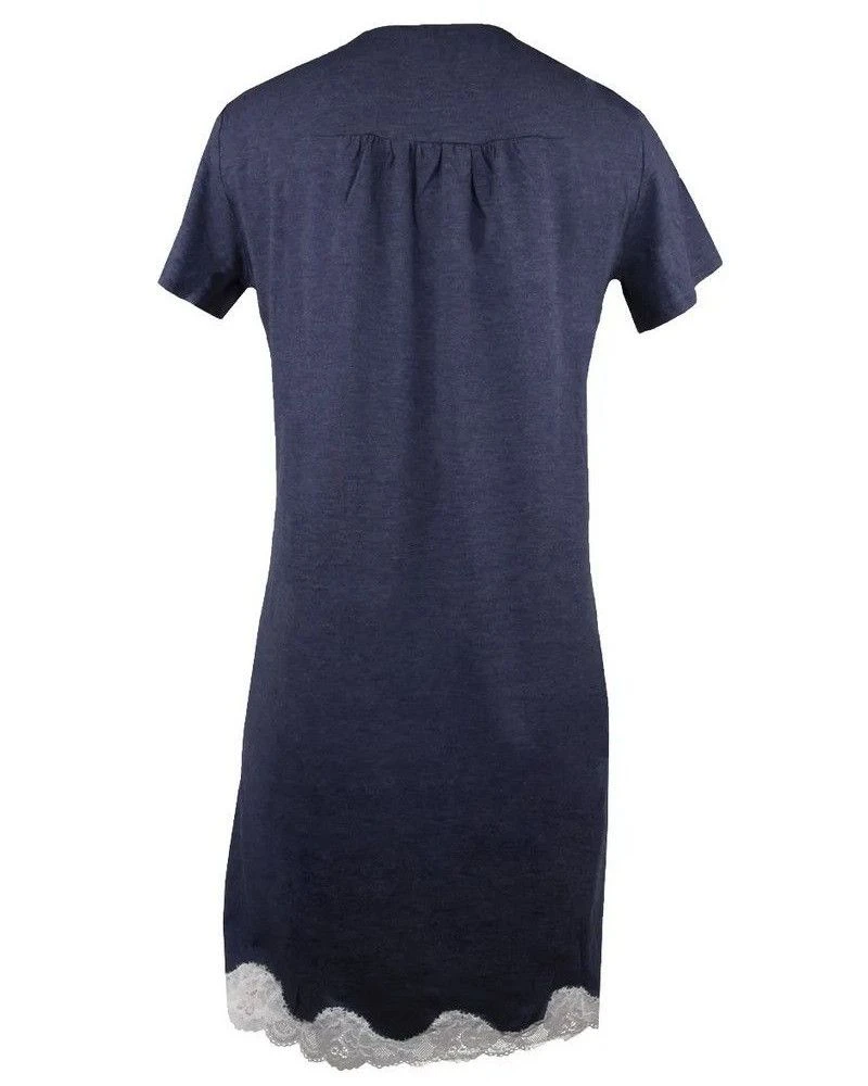 Nuisette Manches Courtes Antigel Simply Perfect (Bleu Chiné Nacre) 5 Nuisette Manches Courtes Antigel Simply Perfect (Bleu Chiné Nacre) – Image 3