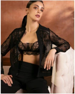 Pantalon Lise Charmel Féérie Couture (Noir) -Hom Soldes Magasin pantalon lise charmel feerie couture noir 3