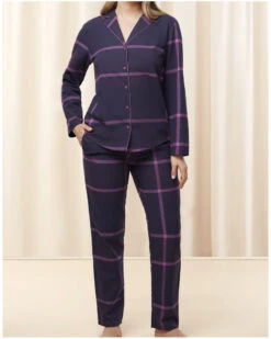 Triumph Pyjama Boutonné 100% Coton Bio Triumh Nuit (Blue Dark)