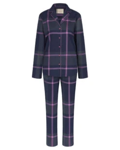 Triumph Pyjama Boutonné 100% Coton Bio Triumh Nuit (Blue Dark) -Hom Soldes Magasin pyjama boutonne 100 coton bio triumh nuit blue dark 3