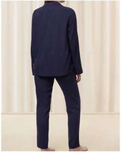 Pyjama Boutonné Triumph Nuit (Blue Dark) -Hom Soldes Magasin pyjama boutonne triumph nuit blue dark 2