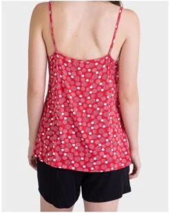 Pyjama Court Bretelles Fines Pois Blancs Massana -Hom Soldes Magasin pyjama court bretelles fines pois blancs massana 2