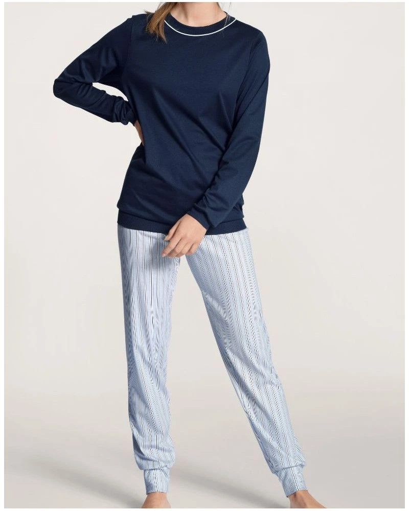 Pyjama Long Calida Sweet Dreams 100% Coton Interlock (Peacoat Blue) 3 Pyjama Long Calida Sweet Dreams 100% Coton Interlock (Peacoat Blue)