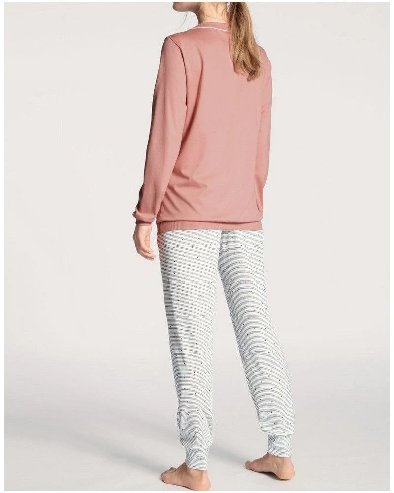 Pyjama Long Calida Sweet Dreams 100% Coton Interlock (Rose Bud) 4 Pyjama Long Calida Sweet Dreams 100% Coton Interlock (Rose Bud) – Image 2