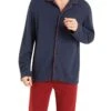 Pyjama Long Ouvert Eminence (Marine/Orange) -Hom Soldes Magasin pyjama long ouvert eminence marineorange