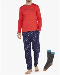 Pyjama Long ULYFIRE 100% Coton Arthur (Chaussettes Offertes)