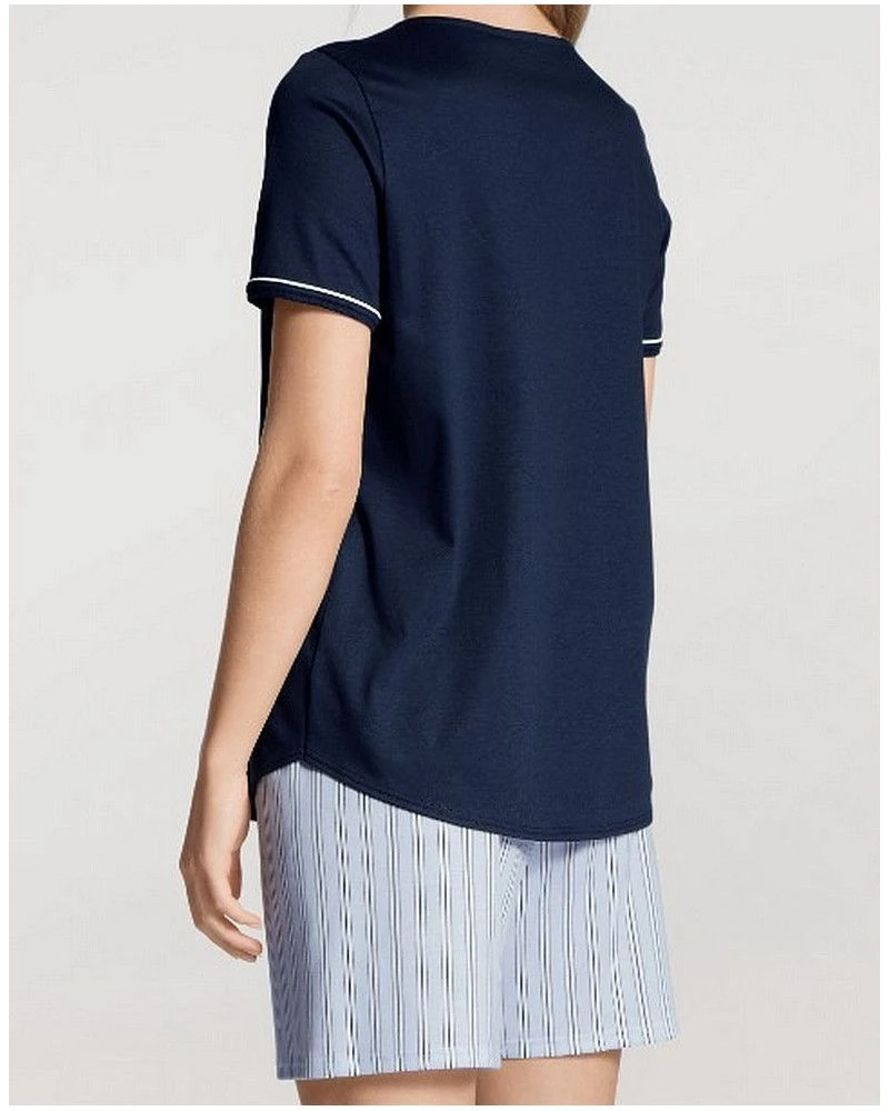 Pyjama Short Calida Sweet Dreams 100% Coton Interlock (Peacoat Blue) 4 Pyjama Short Calida Sweet Dreams 100% Coton Interlock (Peacoat Blue) – Image 2