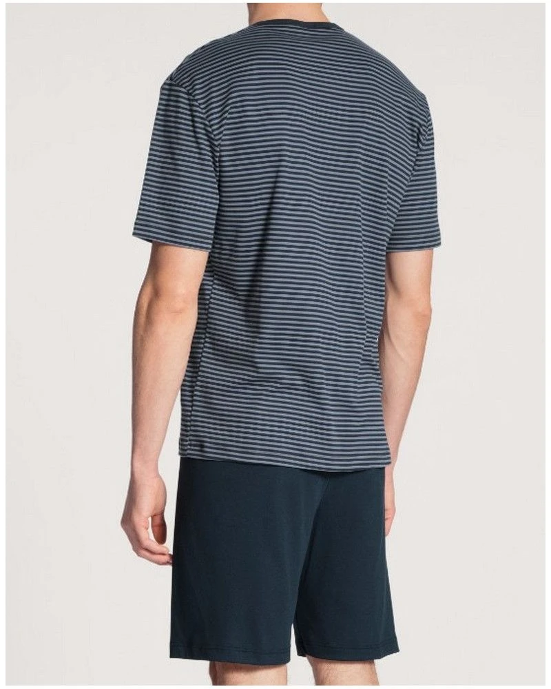 Pyjama Short Manches Courtes Boutonné Calida Relax 100% Coton Interlock (Dark Sapphire) 3 Pyjama Short Manches Courtes Boutonné Calida Relax 100% Coton Interlock (Dark Sapphire) – Image 2