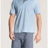 Pyjama Short Manches Courtes Boutonné Calida Relax Choice 100% Coton (Placid Blue) -Hom Soldes Magasin pyjama short manches courtes boutonne calida relax choice 100 coton placid blue
