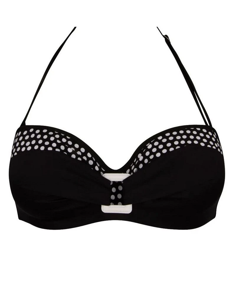Soutien-gorge De Bain Bandeau à Coques Antigel La Muse Dolce Vita (Pois Noir) 5 Soutien-gorge De Bain Bandeau à Coques Antigel La Muse Dolce Vita (Pois Noir) – Image 3