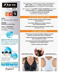 Soutien-gorge De Sport Grands Bonnets Zsport Silver - Maintien Maximum Noir -Hom Soldes Magasin soutien gorge de sport grands bonnets zsport silver maintien maximum noir 5