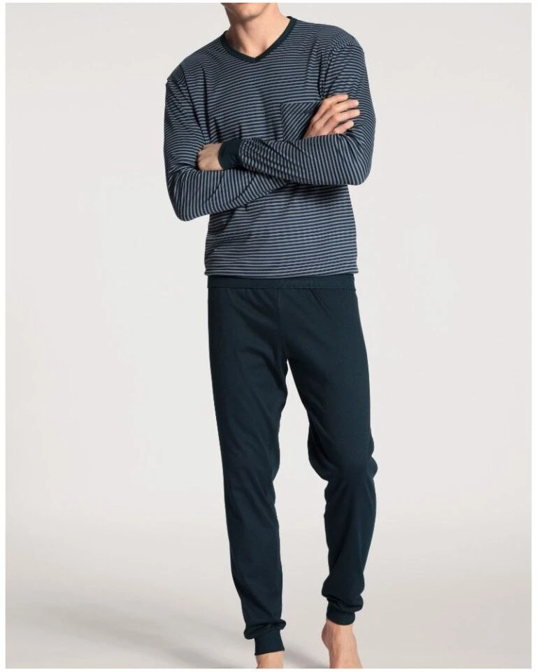 Hom Soldes Magasin -Hom Soldes Magasin pyjama long calida relax choice 100 coton interlock dark sapphire 768x960 1